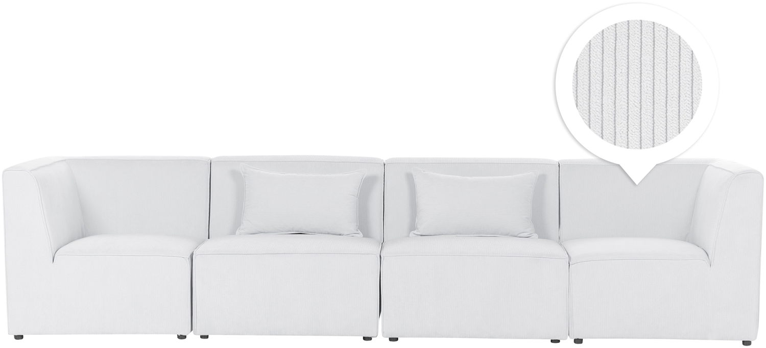 4-Sitzer Sofa Cord cremeweiß LEMVIG Bild 1