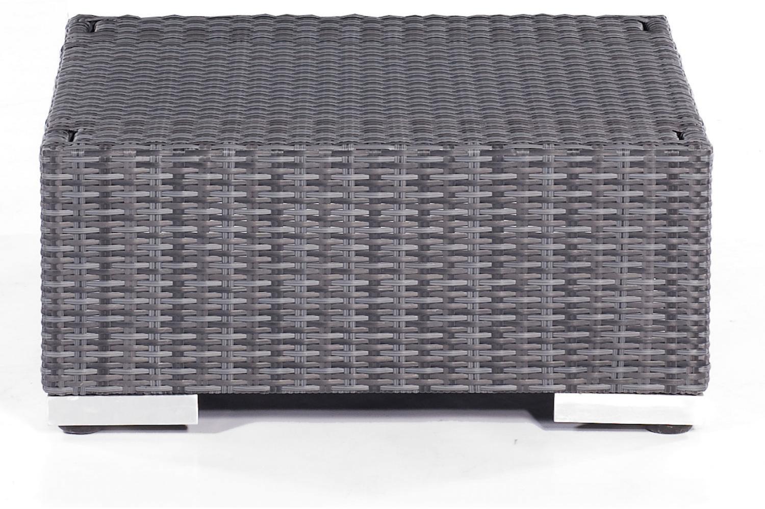 Sonnenpartner Lounge-Hocker Residence Aluminium mit Polyrattan graphit-schwarz inklusive Kissen Sitz Bild 1