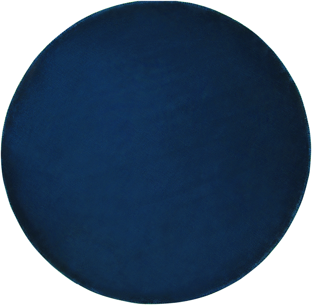 Teppich marineblau ⌀ 140 cm Kurzflor GESI II Bild 1