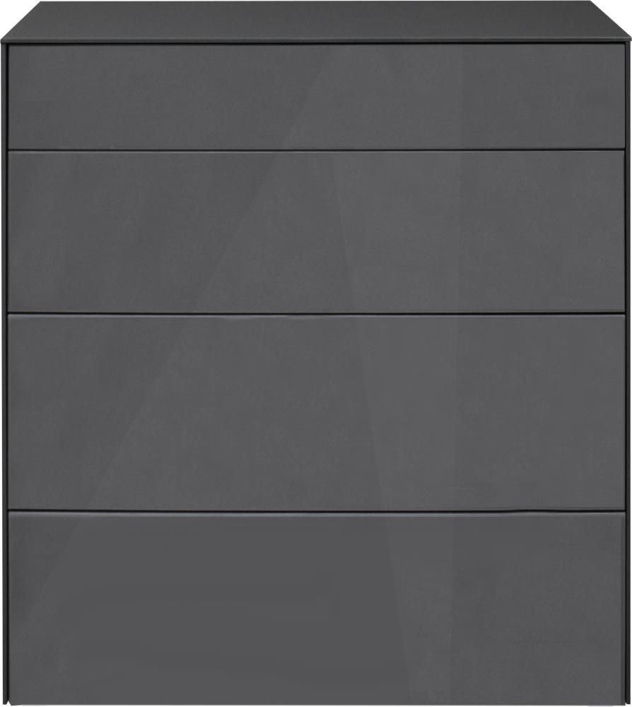 Mäusbacher Imola Kommode Holzwerkstoff/Glas 82x89x42 cm Anthrazit matt lack/Glas Anthrazit glanz Bild 1