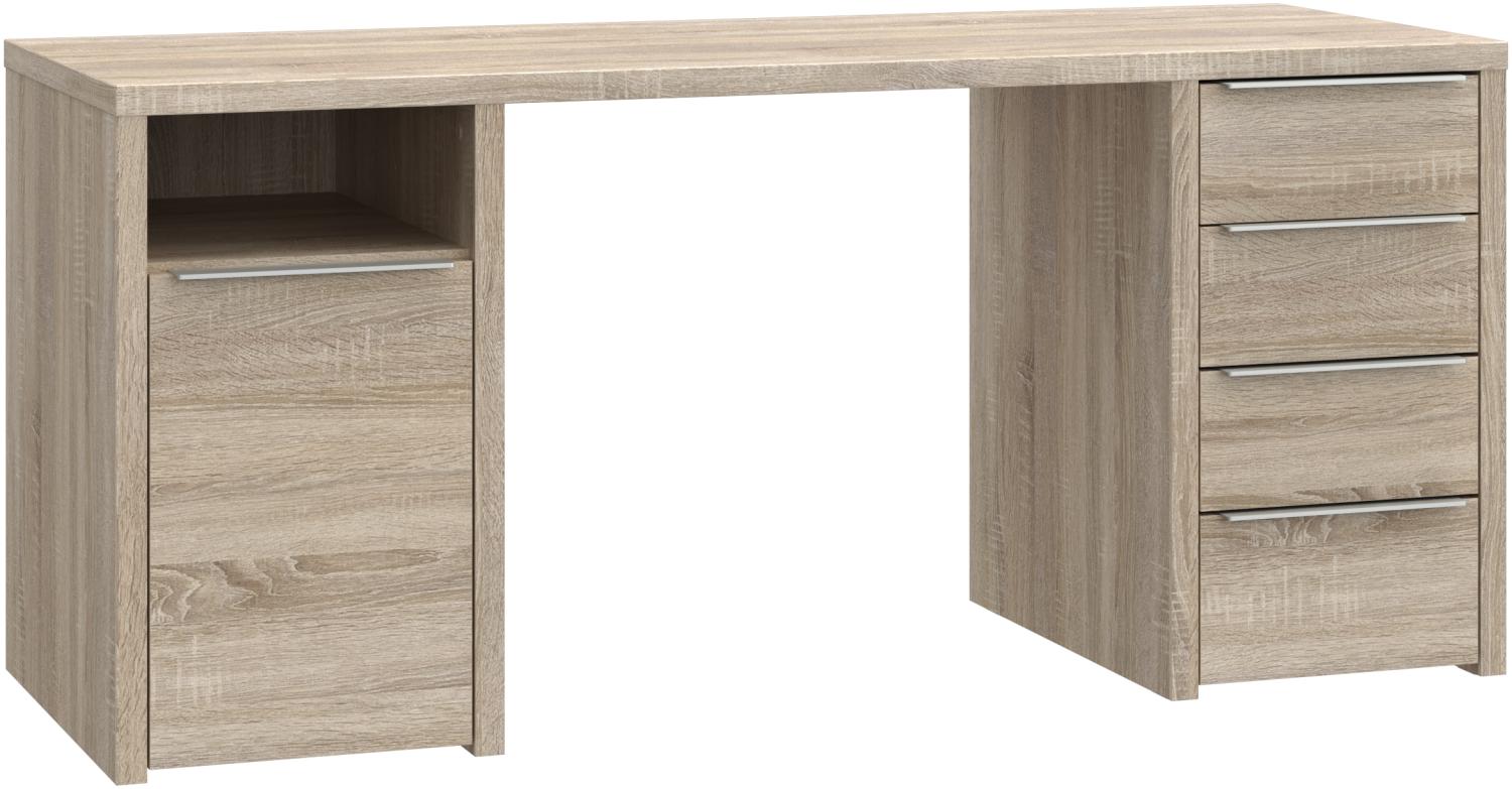 FORTE Calpe Schreibtisch, Holzwerkstoff, Beige, 160 x 72,2 x 60 cm Bild 1