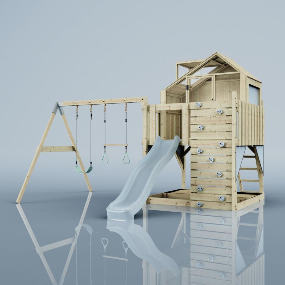 PolarPlay Spielturm Lasse aus Holz in Blau Bild 1