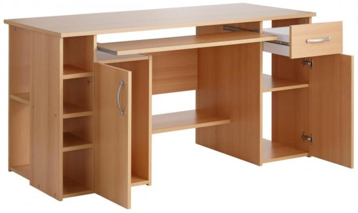 PC-Tisch Schreibtisch Bürotisch Computertisch Buche - (424) Bild 1