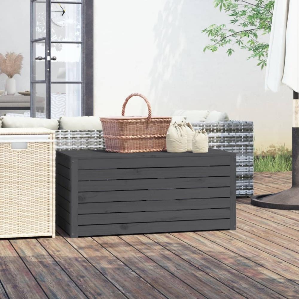 vidaXL Gartenbox Grau 101x50,5x46,5 cm Massivholz Kiefer Bild 1