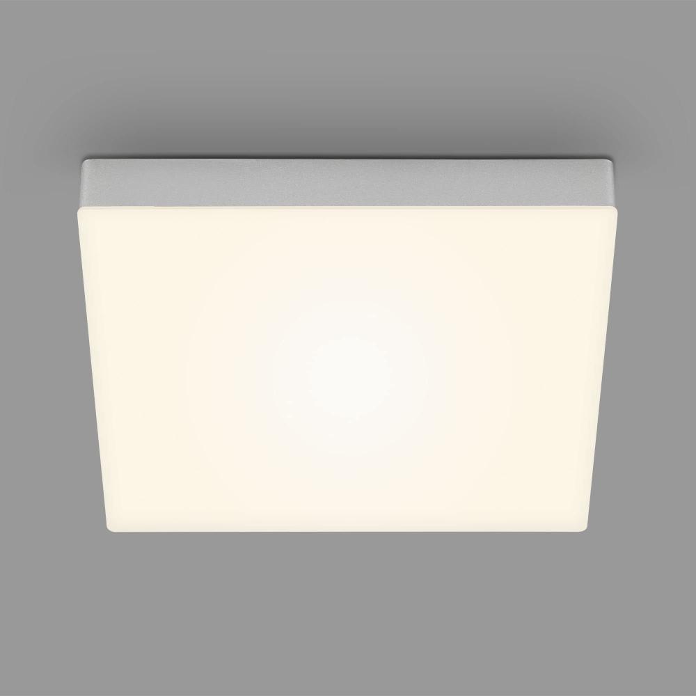 Briloner Leuchten - LED Deckenlampe rahmenlos, LED Deckenleuchte, LED Aufbauleuchte, warmweiße Farbtemperatur, 287x287x36 mm, silberfarbig Bild 1