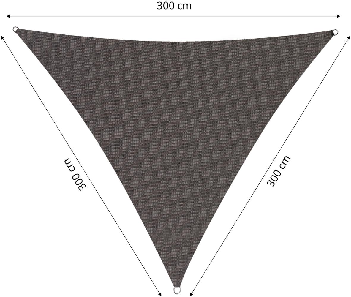 Lumaland Sonnensegel Polyester Dreieck 3 x 3 x 3 Meter Dunkelgrau Bild 1