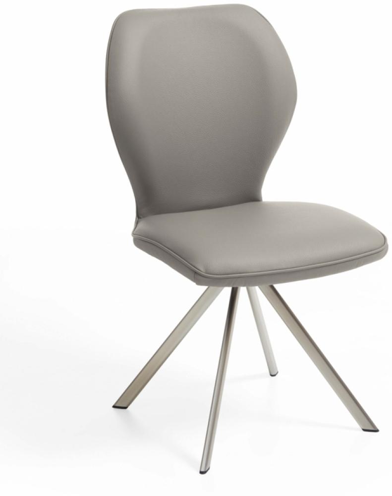 Niehoff Sitzmöbel Colorado Trend-Line Design-Stuhl Edelstahl/Polyester - 180° drehbar Atlantis grau Bild 1