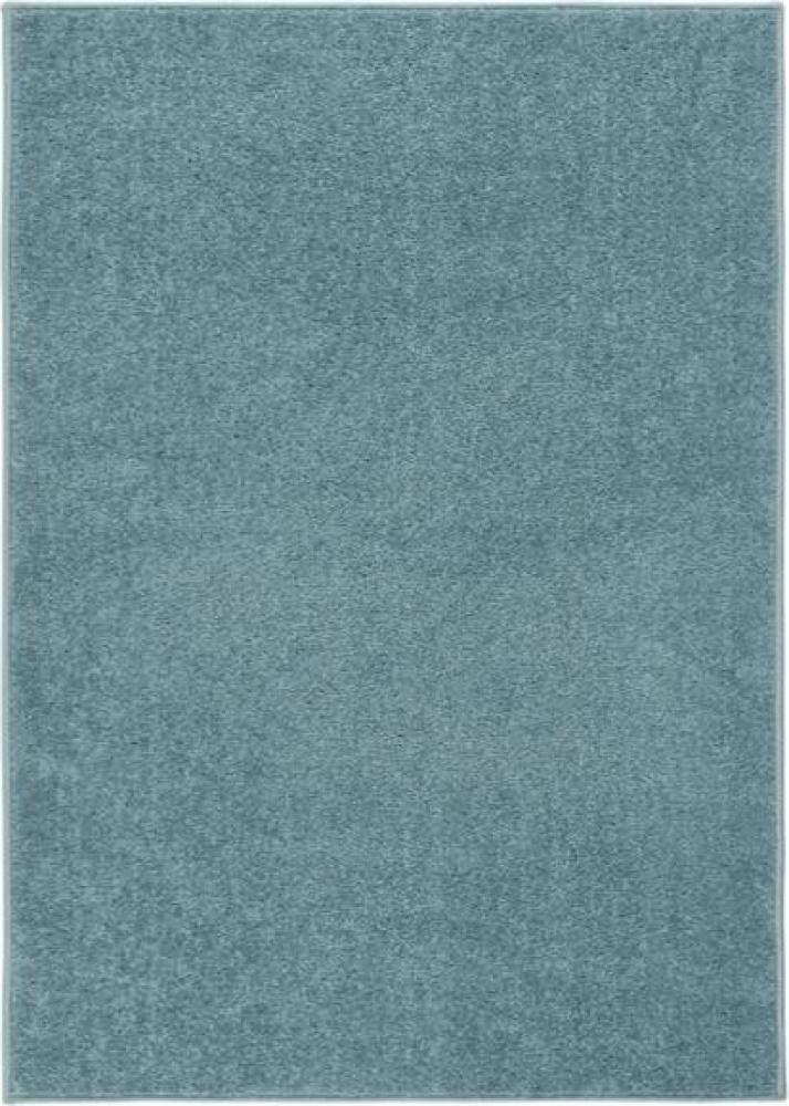 Teppich Kurzflor 140x200 cm Blau Bild 1