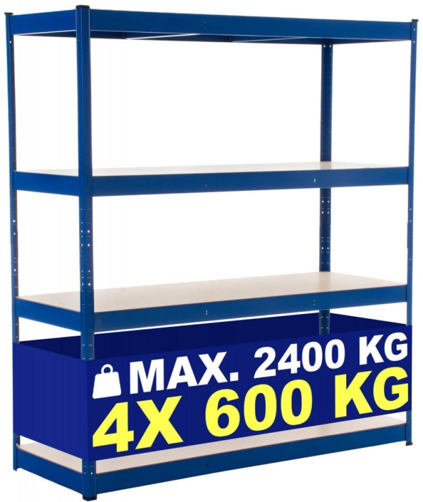 Schwerlastregal 160x60x180 cm (Farbe: blau) Bild 1
