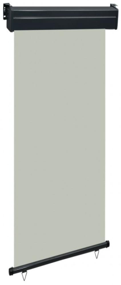 Balkon-Seitenmarkise 80 × 250 cm Grau Bild 1