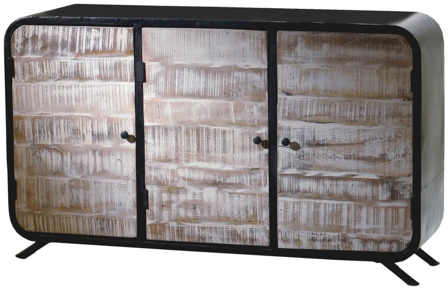 Sideboard Drobak aus recyceltem Massivholz und Metall Bild 1
