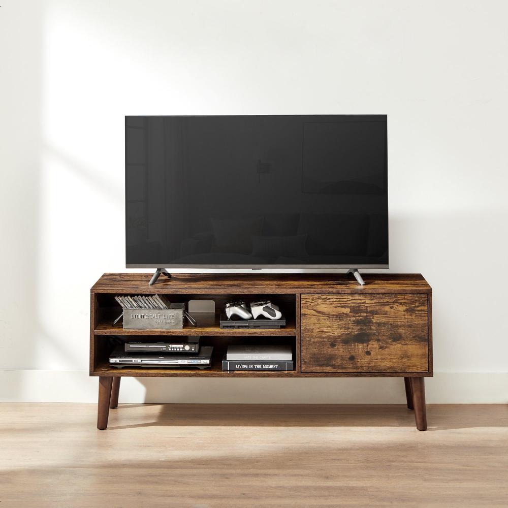 Vasagle TV-Schrank für Fernseher bis zu 55 Zoll, Holz vintagebraun, 120 x 40 x 49 (BxTxH) cm Bild 1