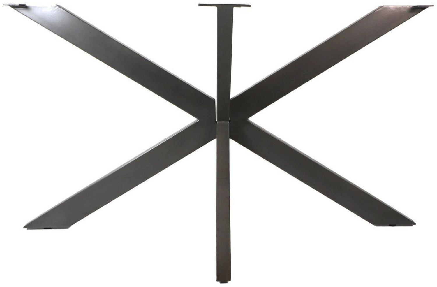 Tischgestell - X-Modell - 130x80x72 cm - pulverbeschichtet Grau - Metall von HSM Bild 1