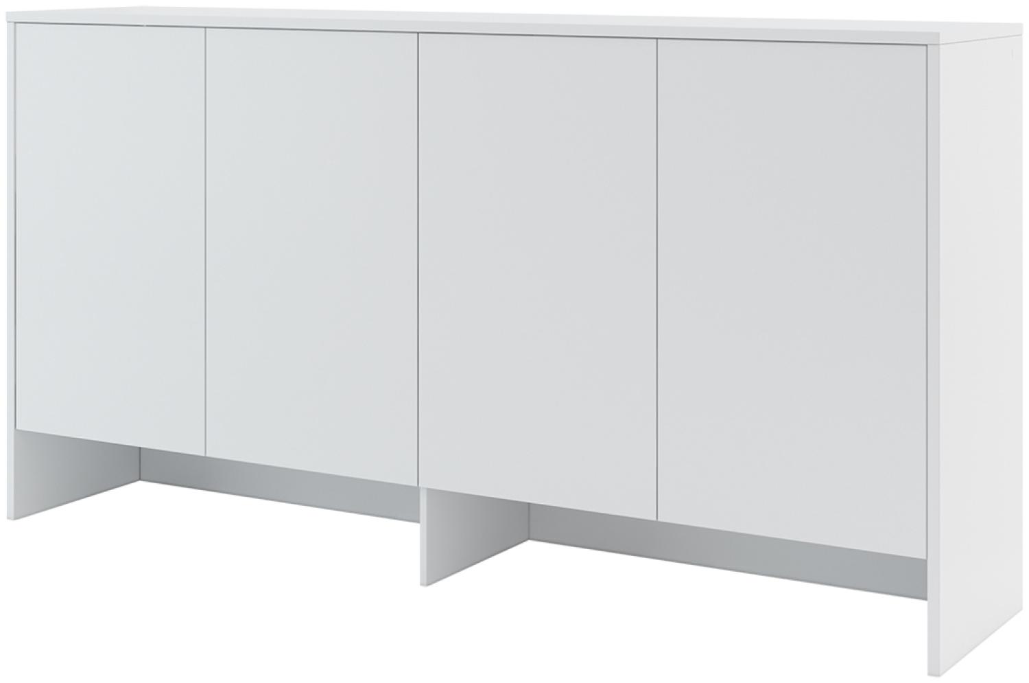 MEBLINI Hängeschrank für Horizontal Schrankbett Bed Concept - Wandschrank mit Ablagen und Fächern - Wandregal - BC-11 für 90x200 Horizontal - Weiß Matt Bild 1