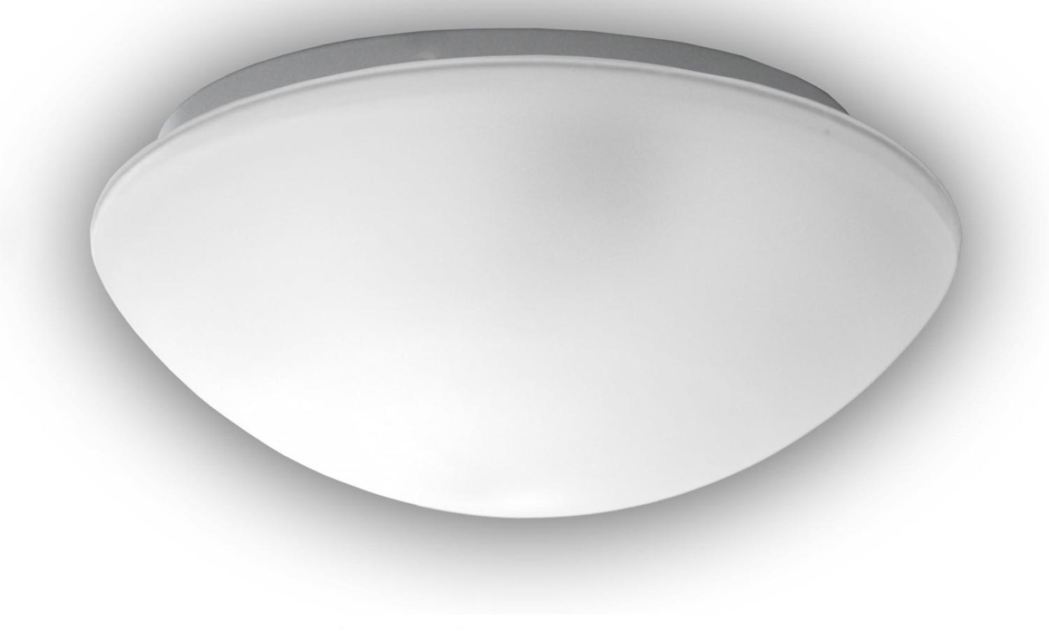 LED Deckenleuchte / Deckenschale rund, Glas satiniert mit Klarrand, Ø 30cm Bild 1