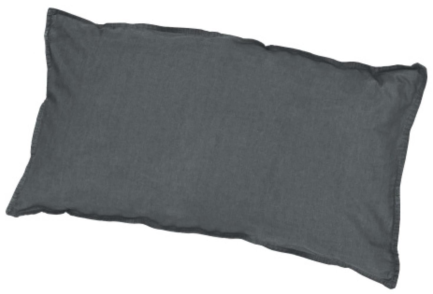 Traumhaft gut schlafen Stone-Washed-Bettwäsche aus 100% Baumwolle, in versch. Farben und Größen : 40 x 80 cm : Graphit Bild 1