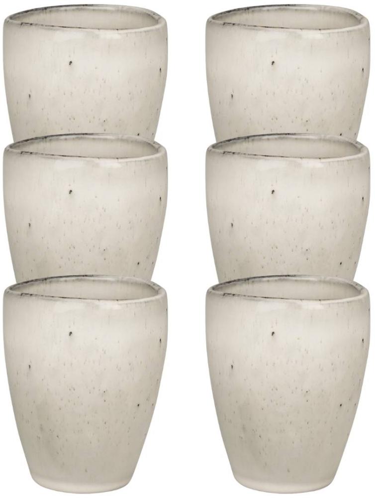 Broste Copenhagen NORDIC SAND Becher ohne Henkel 0,25 l Set6 Bild 1