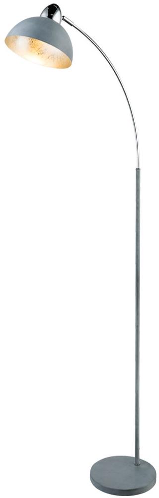 Stehleuchte, Spot beweglich, Chrom, grau, H 155 cm Bild 1