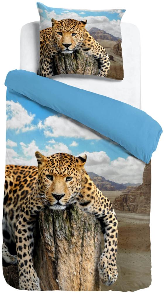 Leopard Fels Bettwäsche Digitaldruck ESPiCO Sleep and Dream 135 x 200 + 80 x 80 cm Bild 1