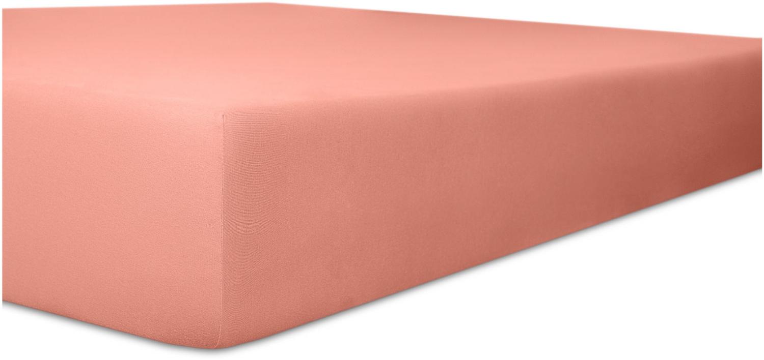 Kneer Vario-Stretch Spannbetttuch für Matratzen bis 30 cm Höhe Qualität 22 Farbe altrosa 90x190-100x220 cm Bild 1