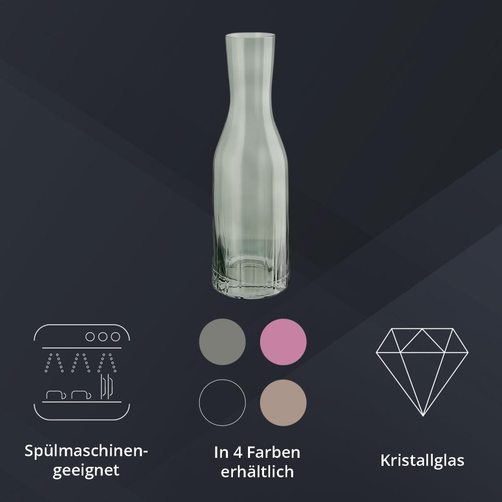 Peill+Putzler Germany Karaffe rauchgrün, 1,2L Volumen, aus hochwertigem Kristallglas, sehr pflegeleicht da Spühlmaschinengeeignet, Glanzstücke für jede Gelegenheit Bild 1