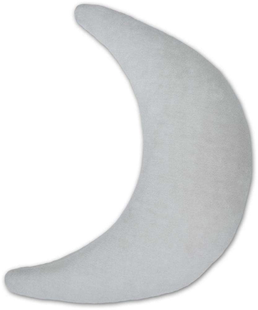 Theraline Plüschmond Stillkissen Nackenkissen grau | ca. 140x27 cm Bild 1