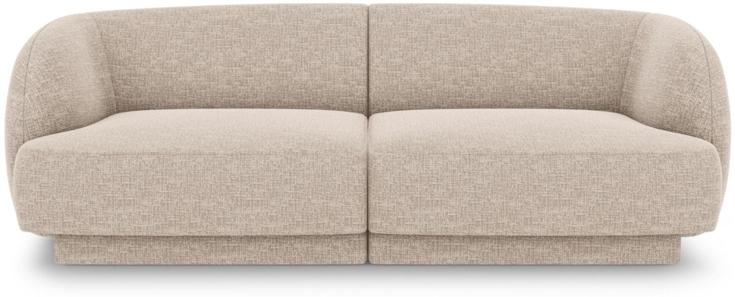 Micadoni 2-Sitzer Sofa Miley | Bezug Beige | Beinfarbe Black Plastic Bild 1