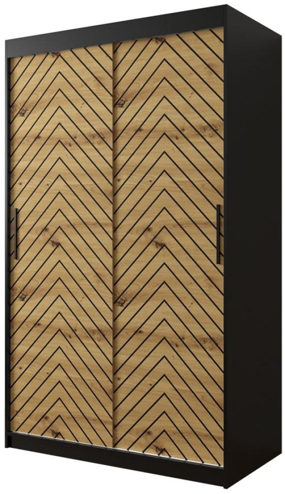 Kleiderschrank Sonter I 120 (Farbe: Schwarz / Artisan Eiche + Schwarz, Größe: 120 cm, ohne Schubladen) Bild 1