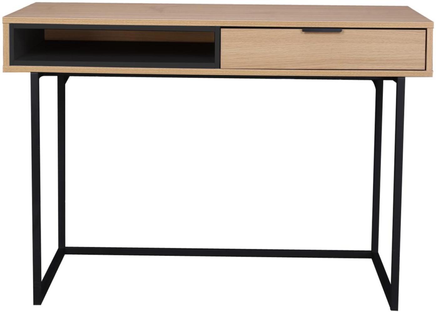Schreibtisch, Eiche Dekor/ Metall Natur, 77 x 55 x 110 cm Bild 1