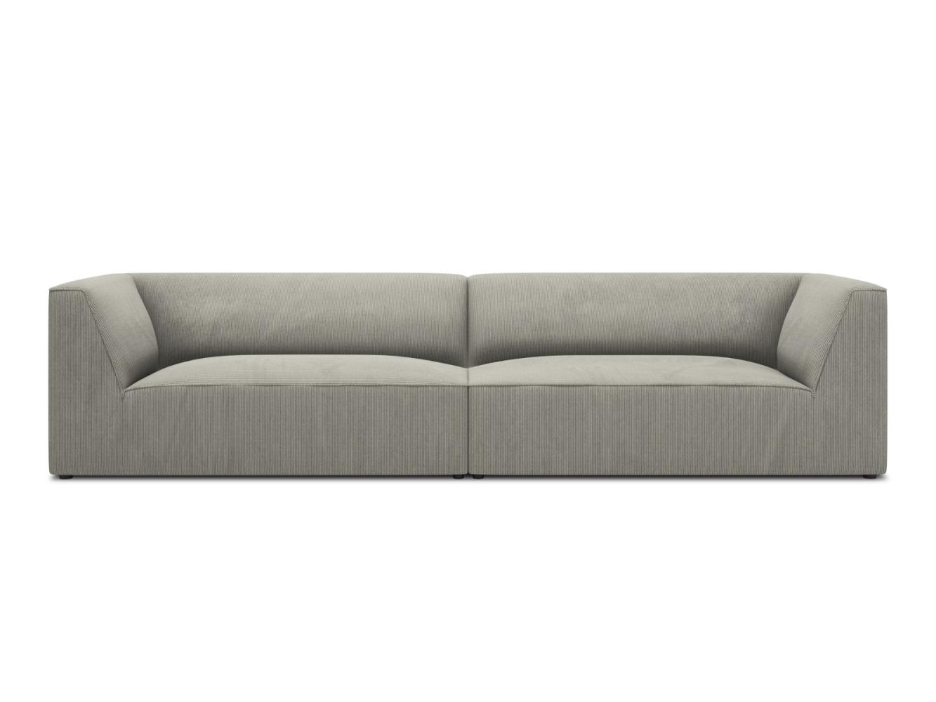 Micadoni 4-Sitzer Sofa Ruby | Bezug Light Grey | Beinfarbe Black Plastic Bild 1