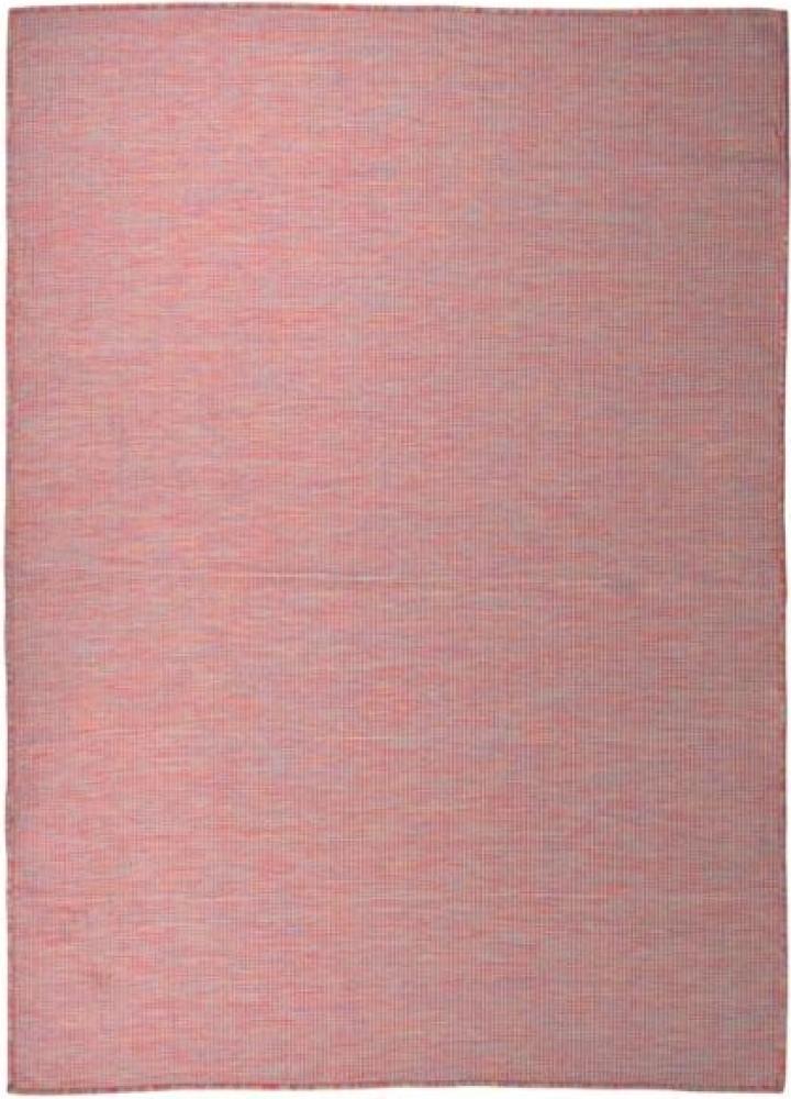 Outdoor-Teppich Flachgewebe 200x280 cm Rot Bild 1