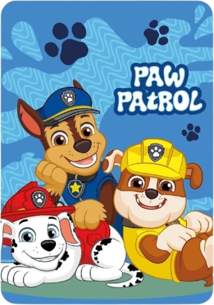 Paw Patrol Kinderdecke – Kuschelige Fleecedecke mit Chase, Marshall und Rubble, 140 x 100 cm Bild 1