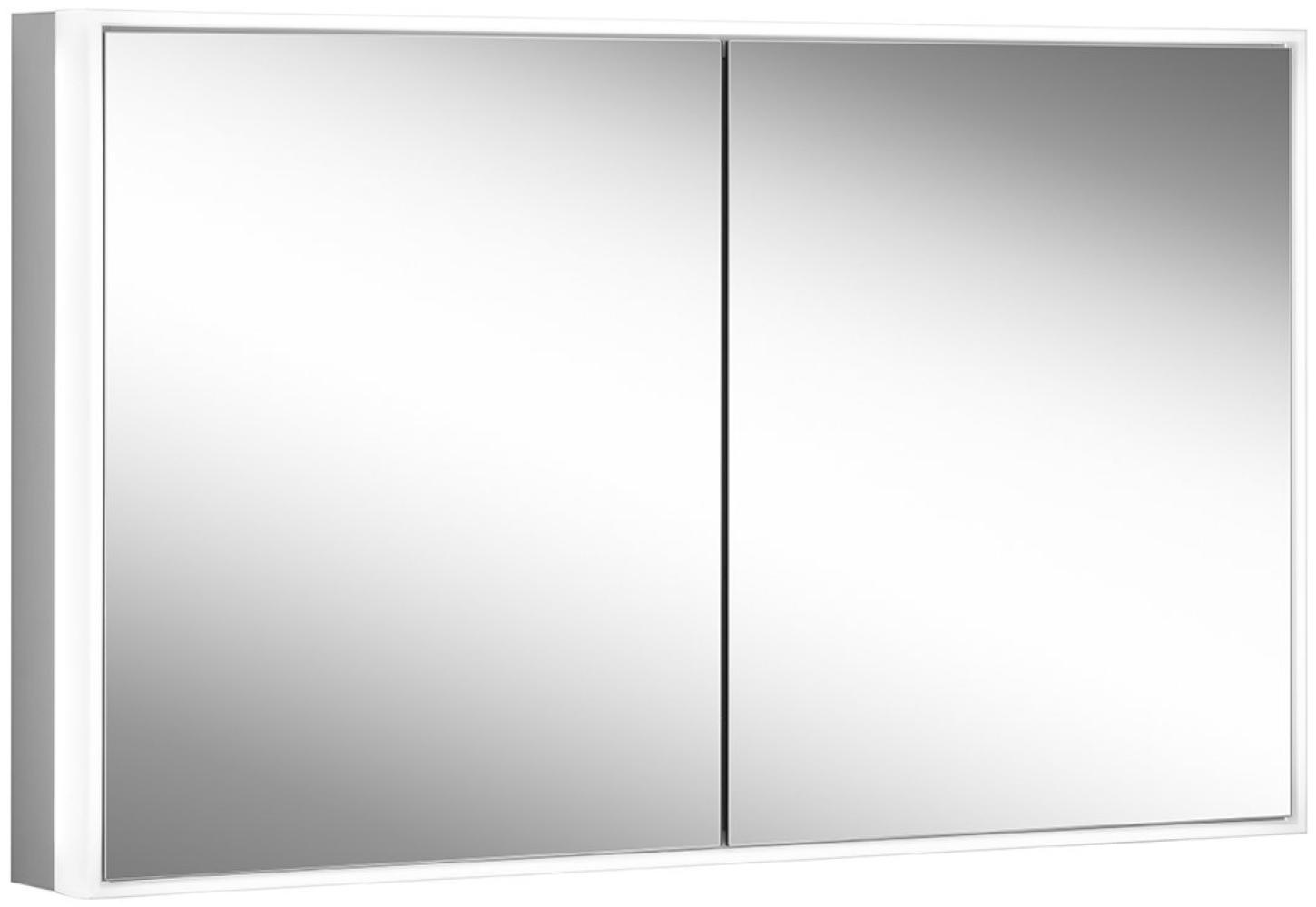 Schneider PREMIUM Line Ultimate LED Lichtspiegelschrank, 2 Doppelspiegeltüren, 1325x73,3x15,8cm, 182. 130, Ausführung: EU-Norm/Korpus silber eloxiert - 182. 130. 02. 50 Bild 1