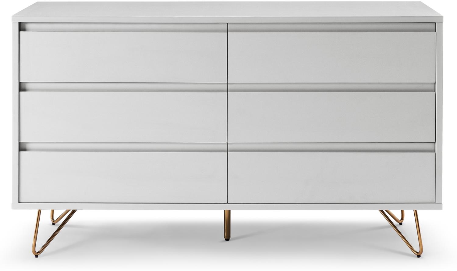 Kommode breit mit 6 Schubladen Sideboard Wohnzimmer Schrank Anrichte Bild 1