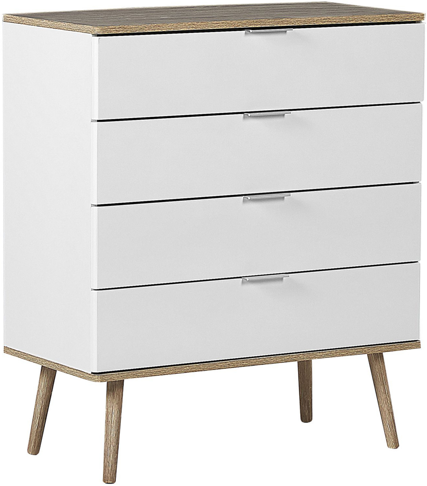 'Walpi' Kommode mit 4 Schubladen, 93 x 40 x 79 cm, Weiß Bild 1