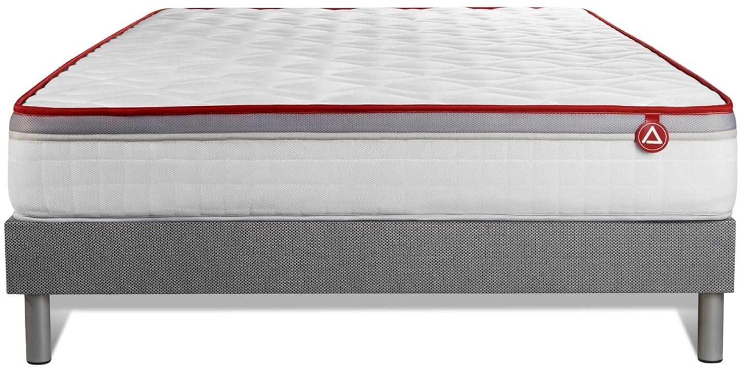 VITAL RELAX matratze 135 x 190 cm + Bettgestell mit lattenrost, Härtegrad 4, Rückstellschaum, Höhe : 18 cm Bild 1