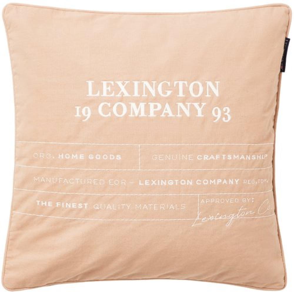 LEXINGTON Kissenbezug Logo Organic Cotton Canvas Beige-White (50x50cm) 12414102-2600-SH25 Bild 1