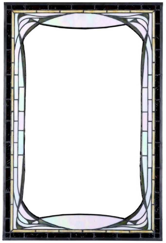 Casa Padrino Luxus Tiffany Wandspiegel Mehrfarbig 50 x H. 75 cm - Rechteckiger Jugendstil Wohnzimmer Spiegel - Schlafzimmer Spiegel - Garderoben Spiegel - Luxus Tiffany Möbel Bild 1
