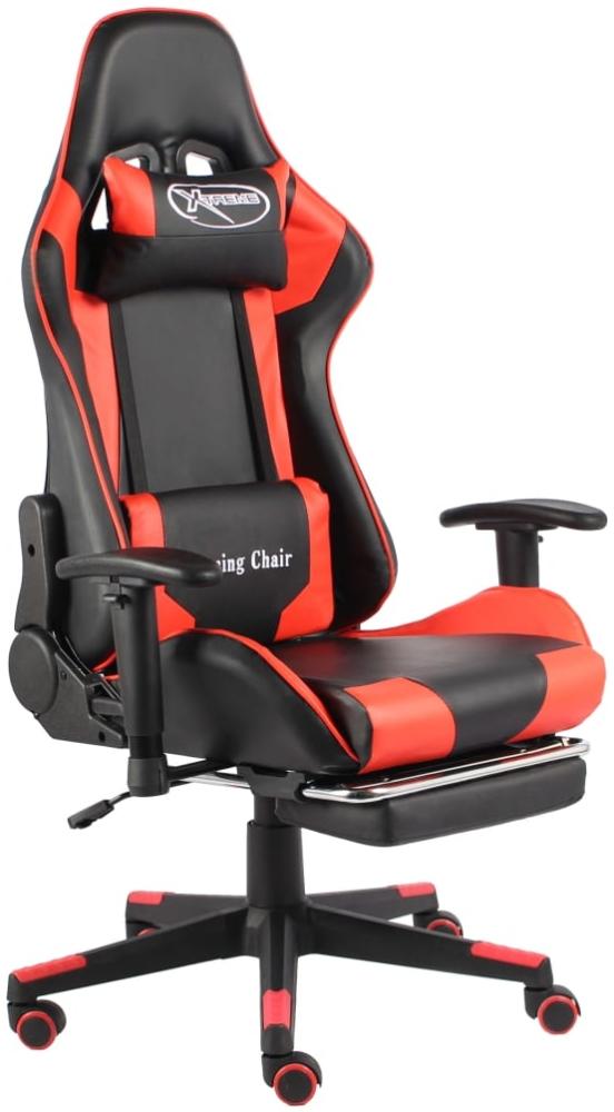 vidaXL Gaming-Stuhl mit Fußstütze Drehbar Rot PVC [20497] Bild 1