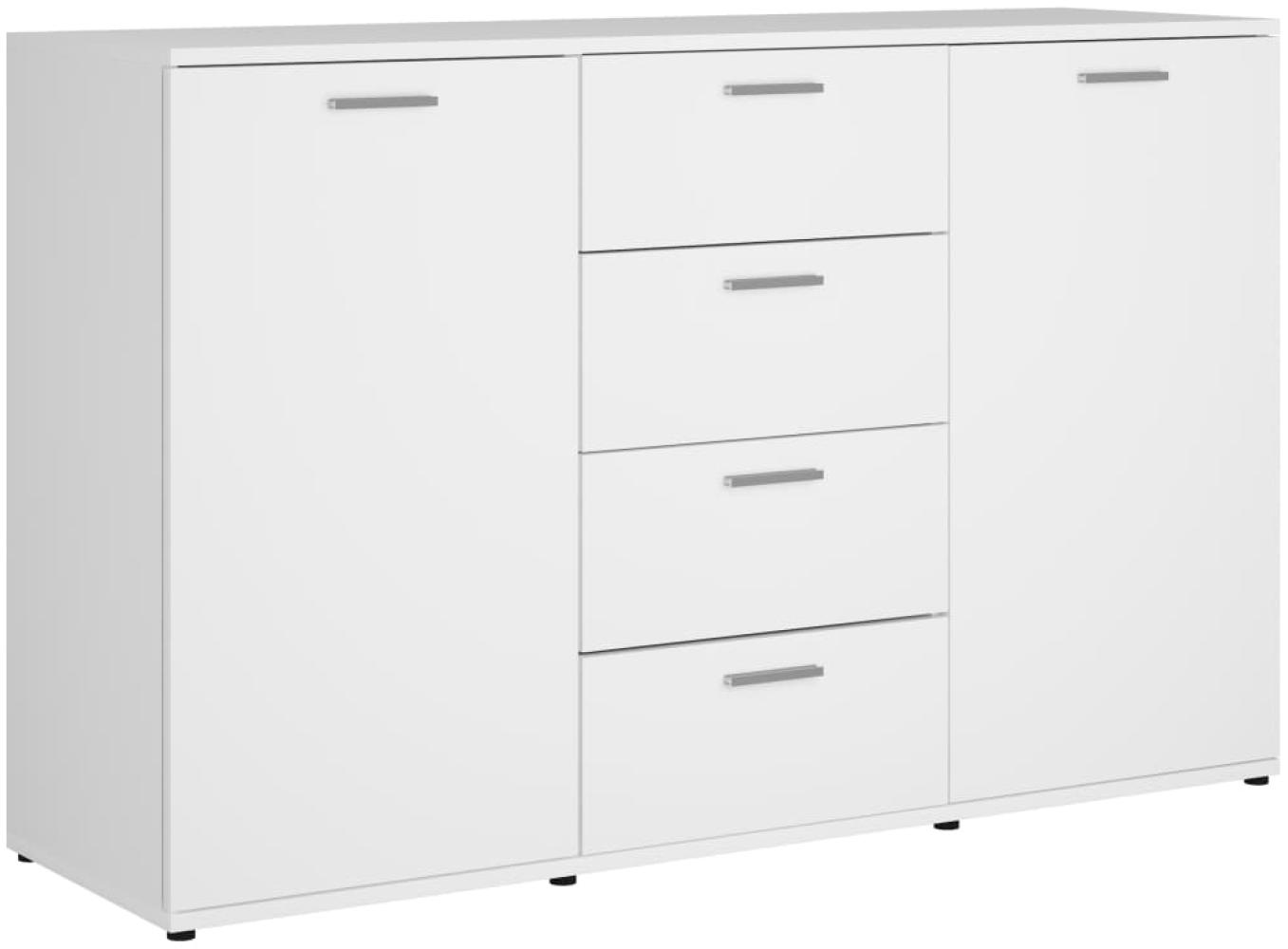 vidaXL Sideboard Weiß 120×35,5×75 cm Spanplatte Bild 1