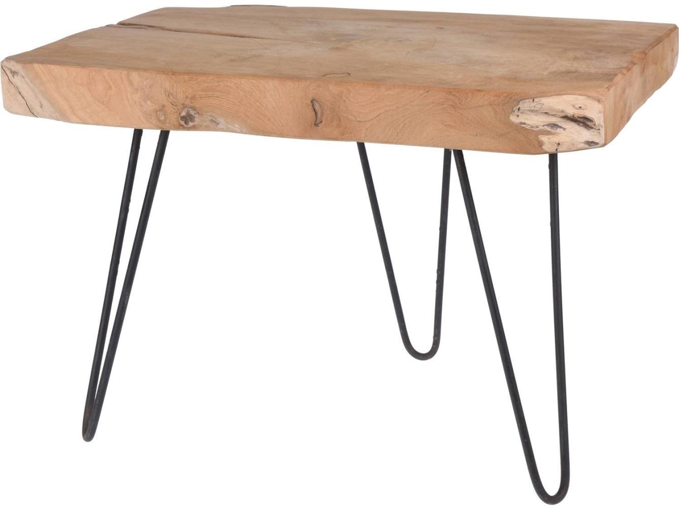 Holztisch mit schwarzen Beinen, 50 x 40 x 37 cm Bild 1
