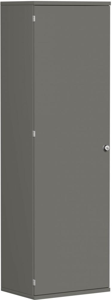 Garderobenschrank mit ausziehbarem Garderobenhalter, 60x42x192cm, Graphit Bild 1