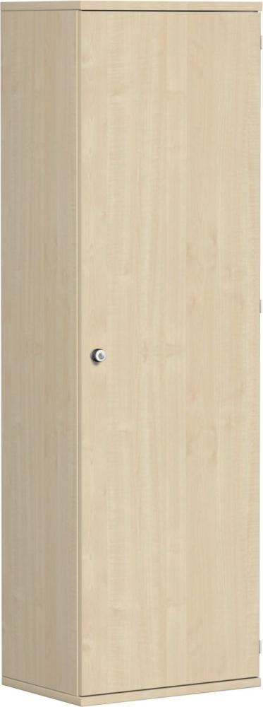 Garderobenschrank mit ausziehbarem Garderobenhalter, 60x42x192cm, Ahorn Bild 1