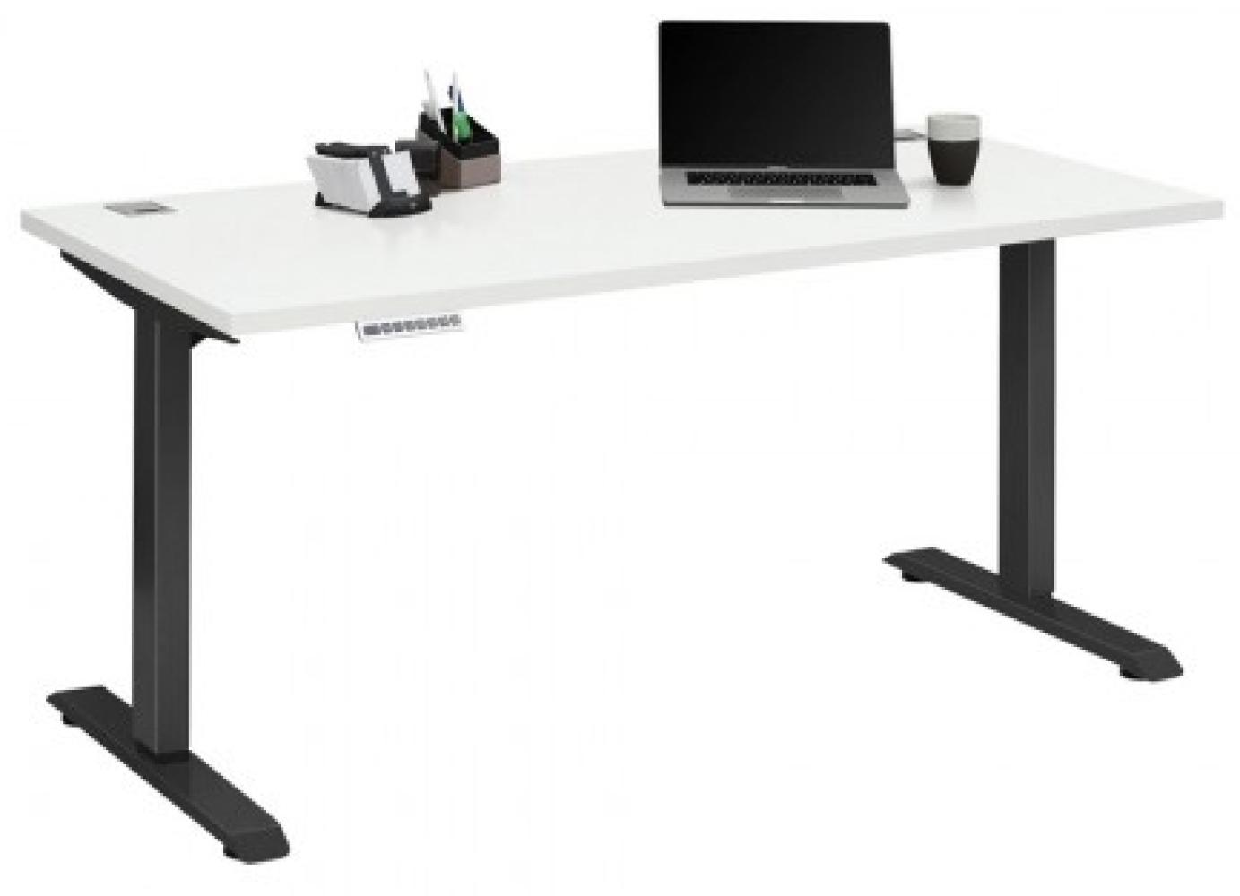Maja Höhenverstellbarer Schreibtisch 5504 Metall anthrazit - weiß matt Bild 1