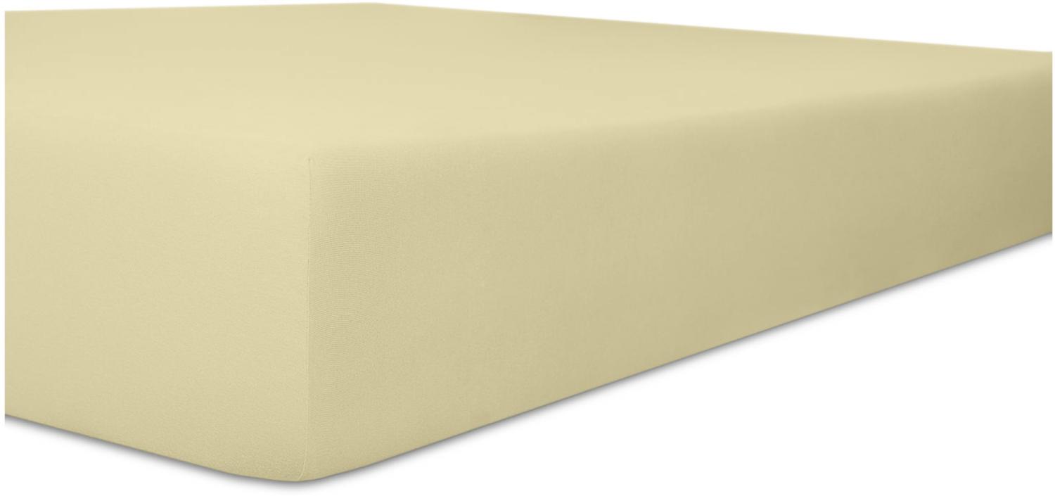 Kneer Edel-Zwirn-Jersey Spannbetttuch für Matratzen bis 22 cm Höhe Qualität 20 Farbe natur 120/220 Bild 1