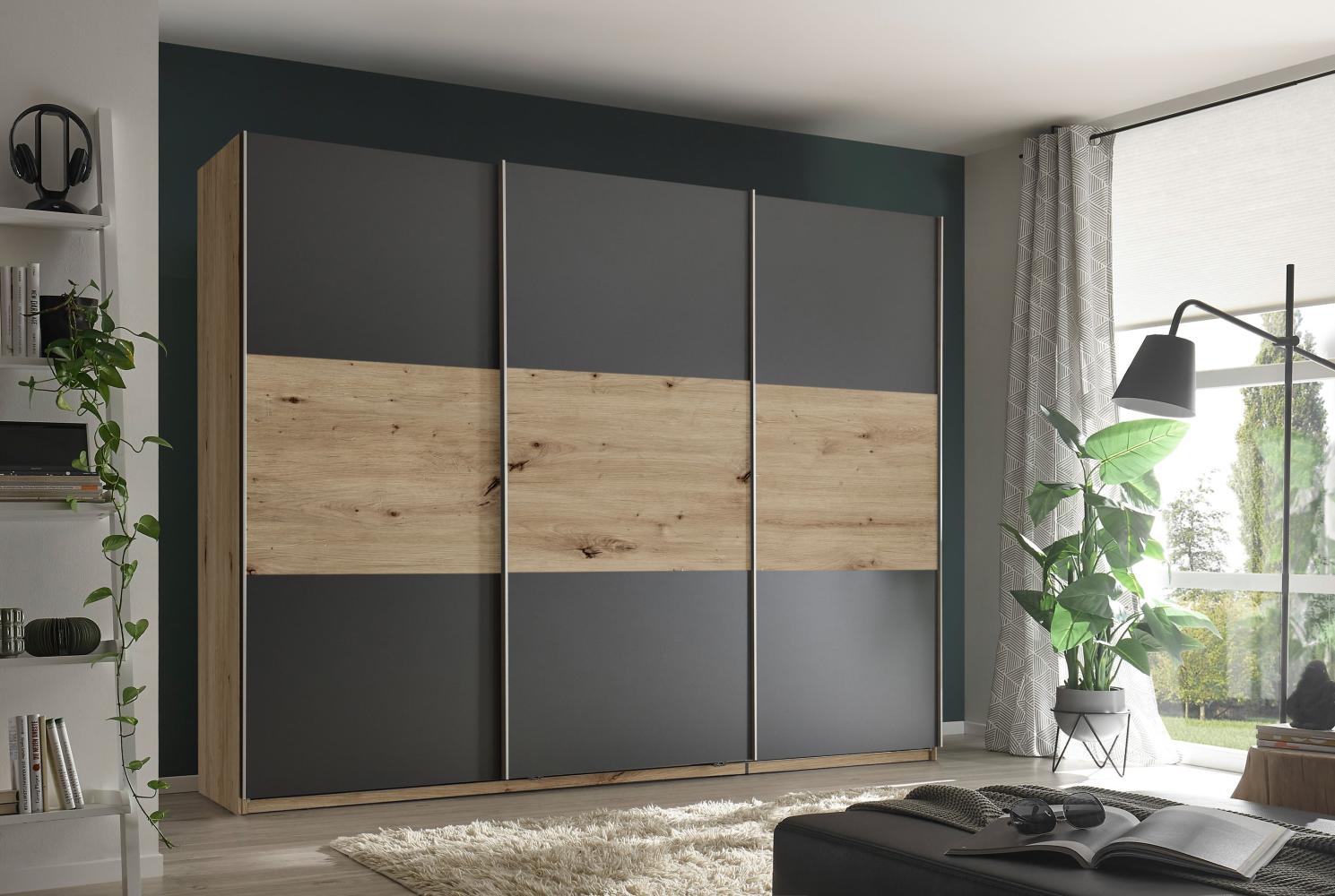 Kleiderschrank >Briga< in Artisan Eiche / Graphit - 270x210x54cm (BxHxT) Bild 1