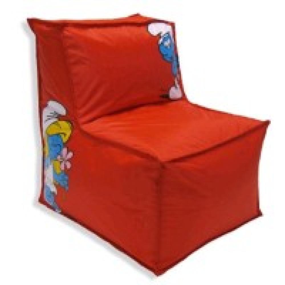 Schlümpfe Kinderstuhl Sitzsack 55x42x50 cm rot wasserabweisende Oberfläche Bild 1