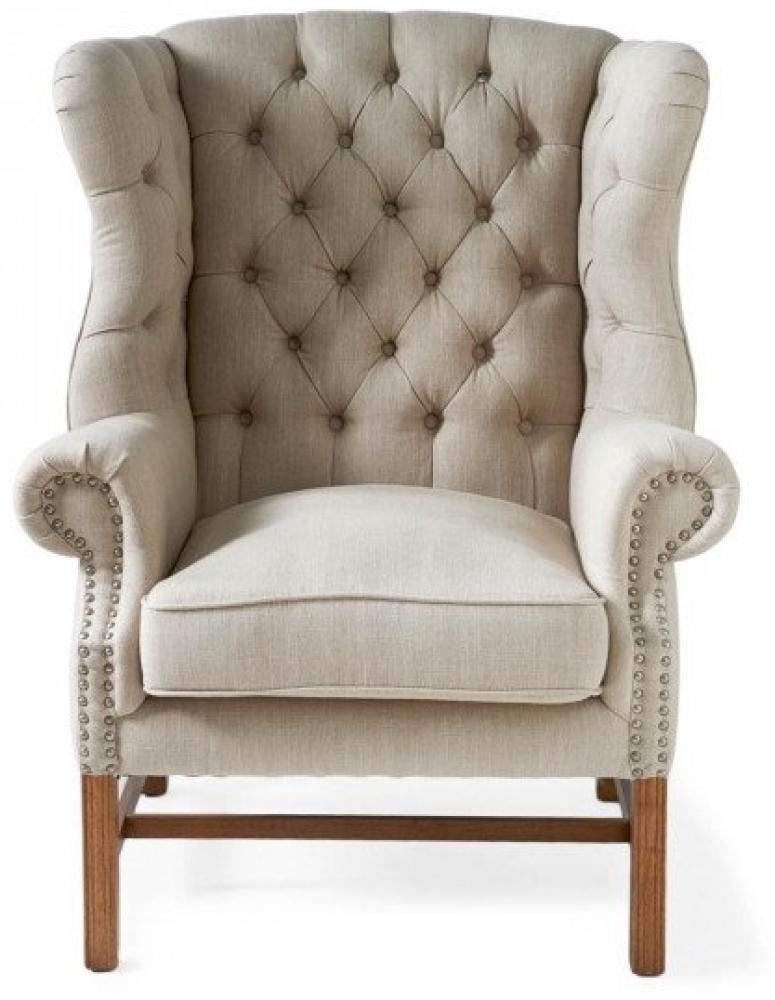 Rivièra Maison Wohnzimmerstuhl "Franklin Park Wing Chair Linen Flax" Bild 1