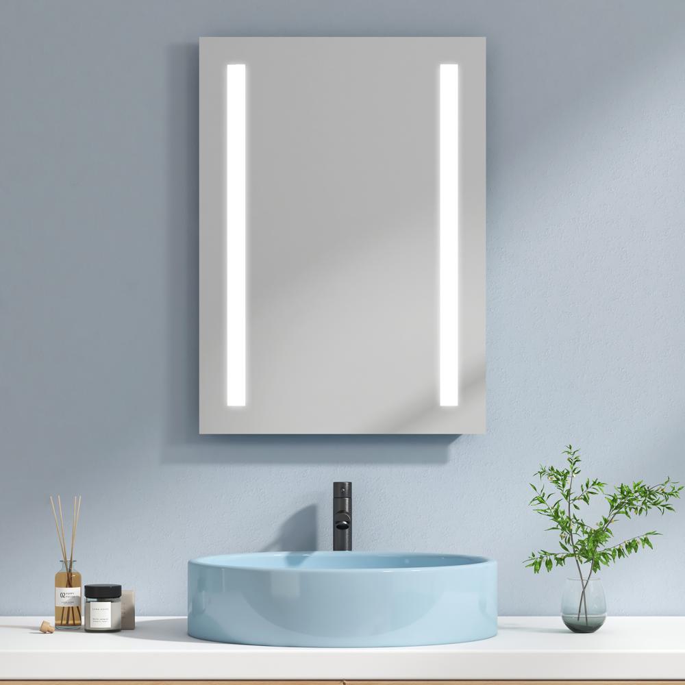 EMKE LED Badspiegel 50x70cm Badezimmerspiegel mit Kaltweißer Beleuchtung Bild 1