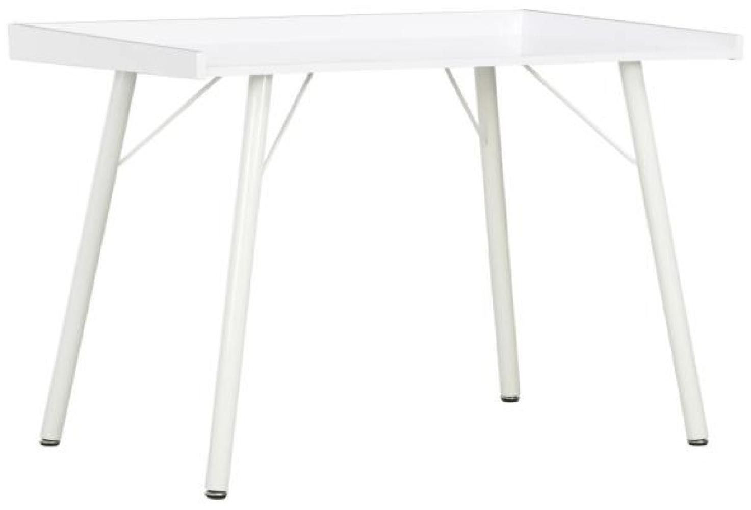 Schreibtisch, Spanplatte Weiß, 90 × 50 × 79 cm Bild 1